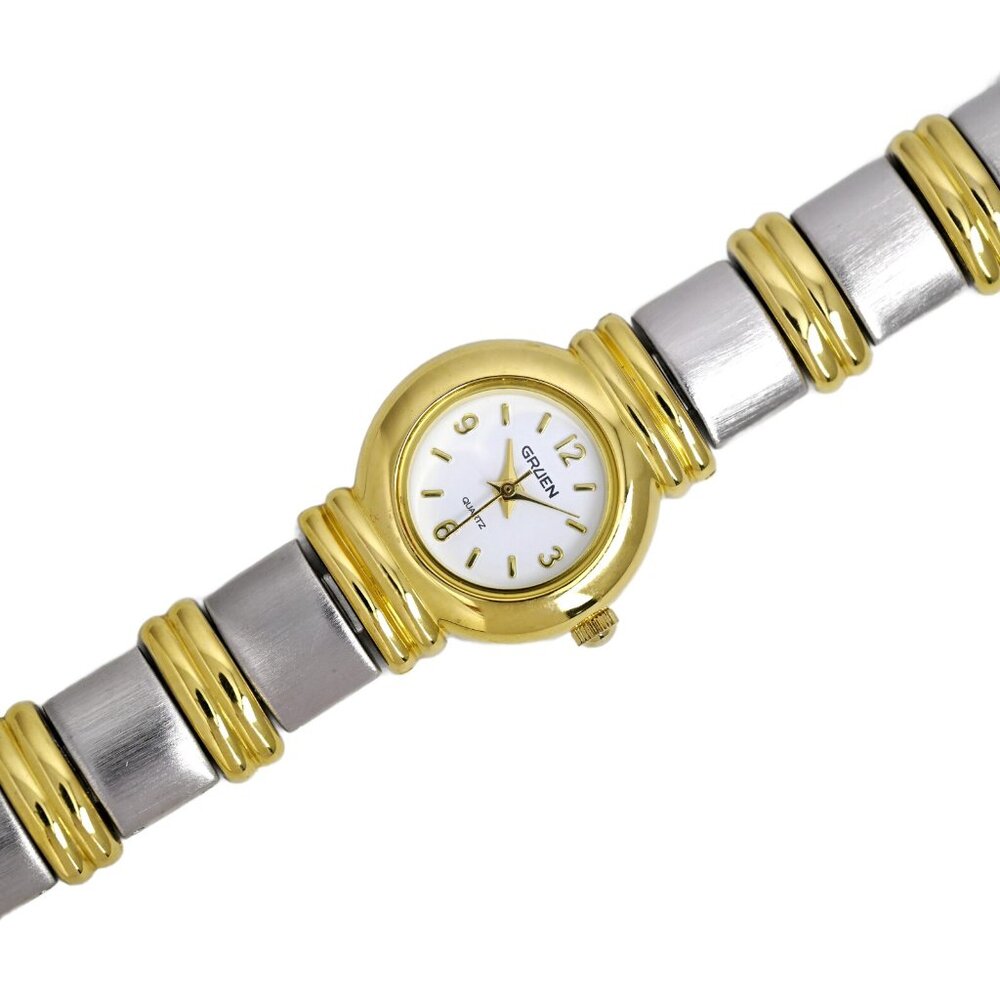 Gruen Vintage Ladies Two Tone Wrist Watch 1990s Japan - Picture 2 of 5